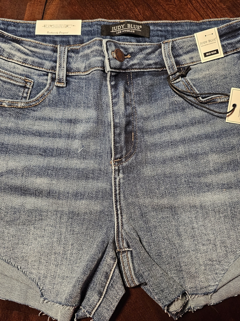 Judy Blue Faded Light Blue High-Rise Denim Shorts